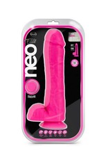 BLUSH BLUSH - NEO ELITE - 11 INCH SILICONE DUAL DENSITY COCK WITH BALLS - NEON PINK