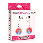 XR BRANDS CHARMED SILICONE LIGHT UP NIPPLE CLAMPS