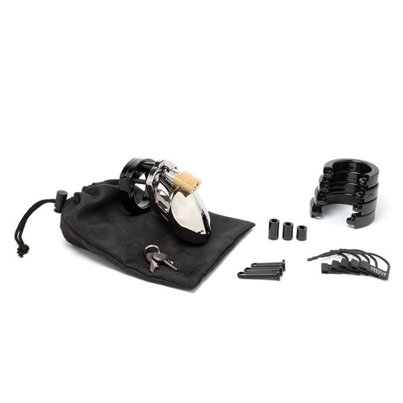 CB-X CHASTITY KITS - CB-6000S CHROME KIT WITH 2 1/2" CAGE