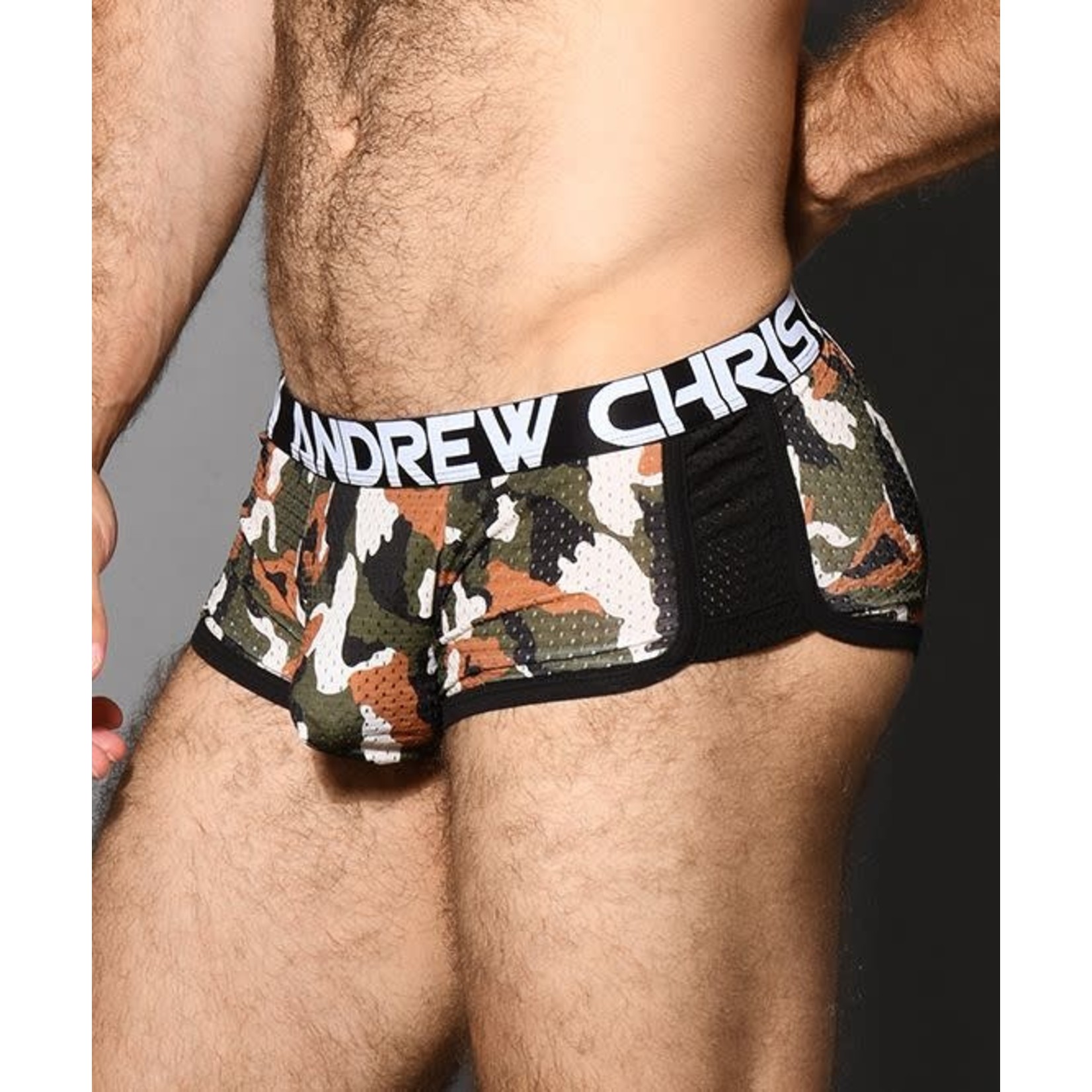 ANDREW CHRISTIAN ANDREW CHRISTIAN - CAMOUFLAGE MESH BOXER W/ ALMOST NAKED SMALL