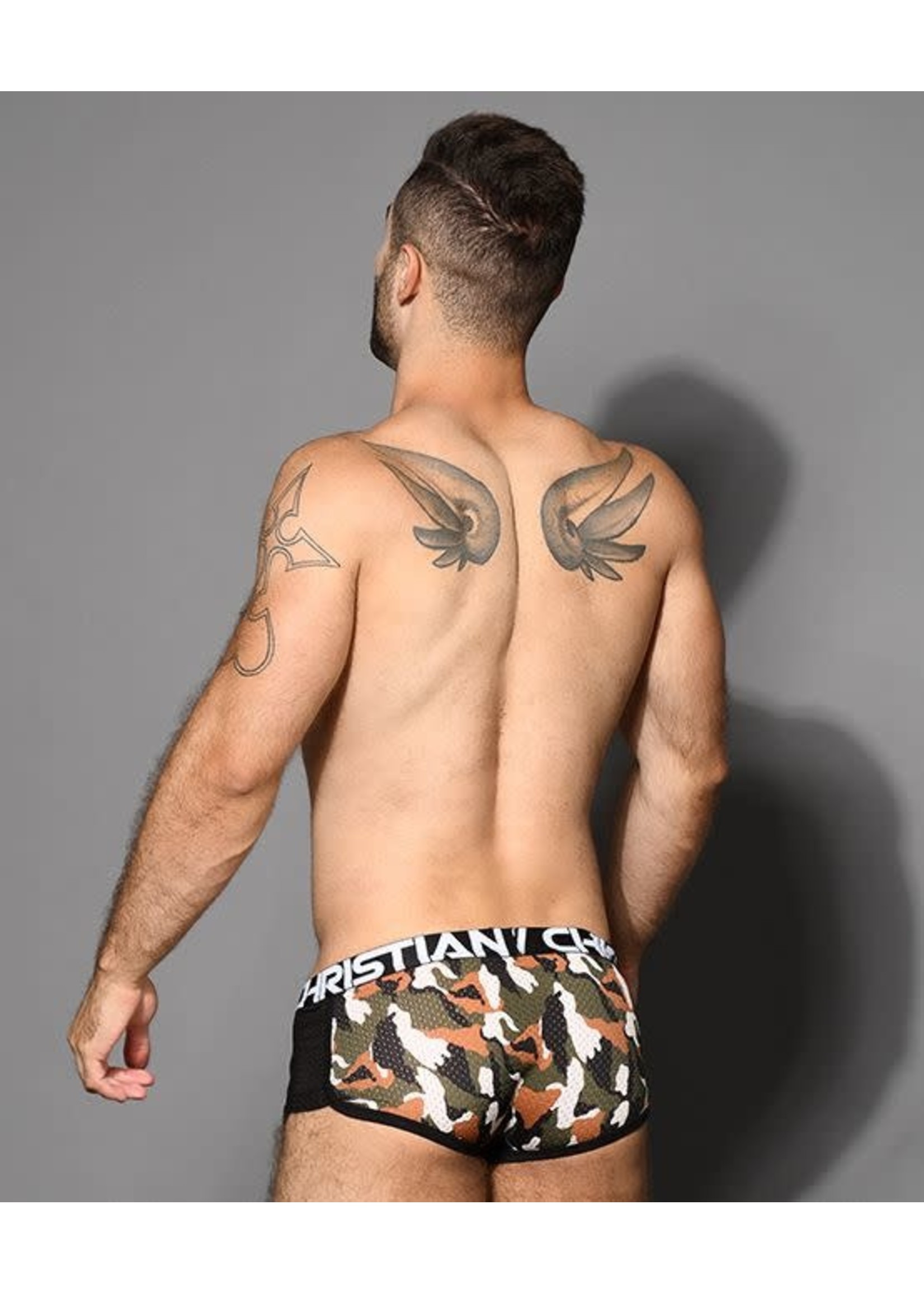ANDREW CHRISTIAN ANDREW CHRISTIAN - CAMOUFLAGE MESH BOXER W/ ALMOST NAKED MEDIUM