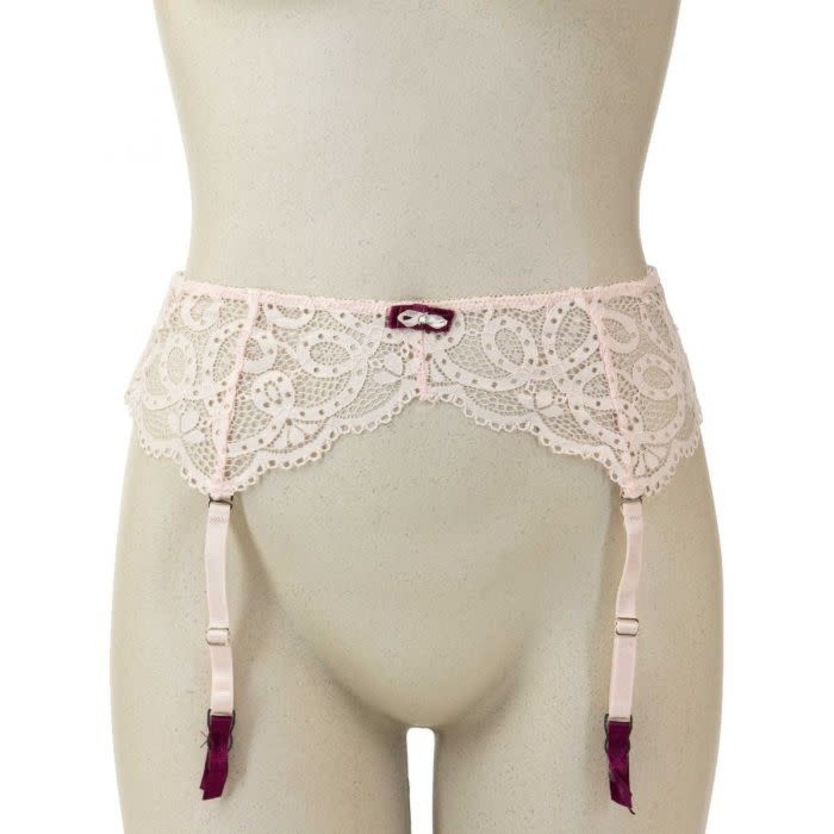 SOPHIE B - DELICATE LACE GARTER - PINK - SMALL