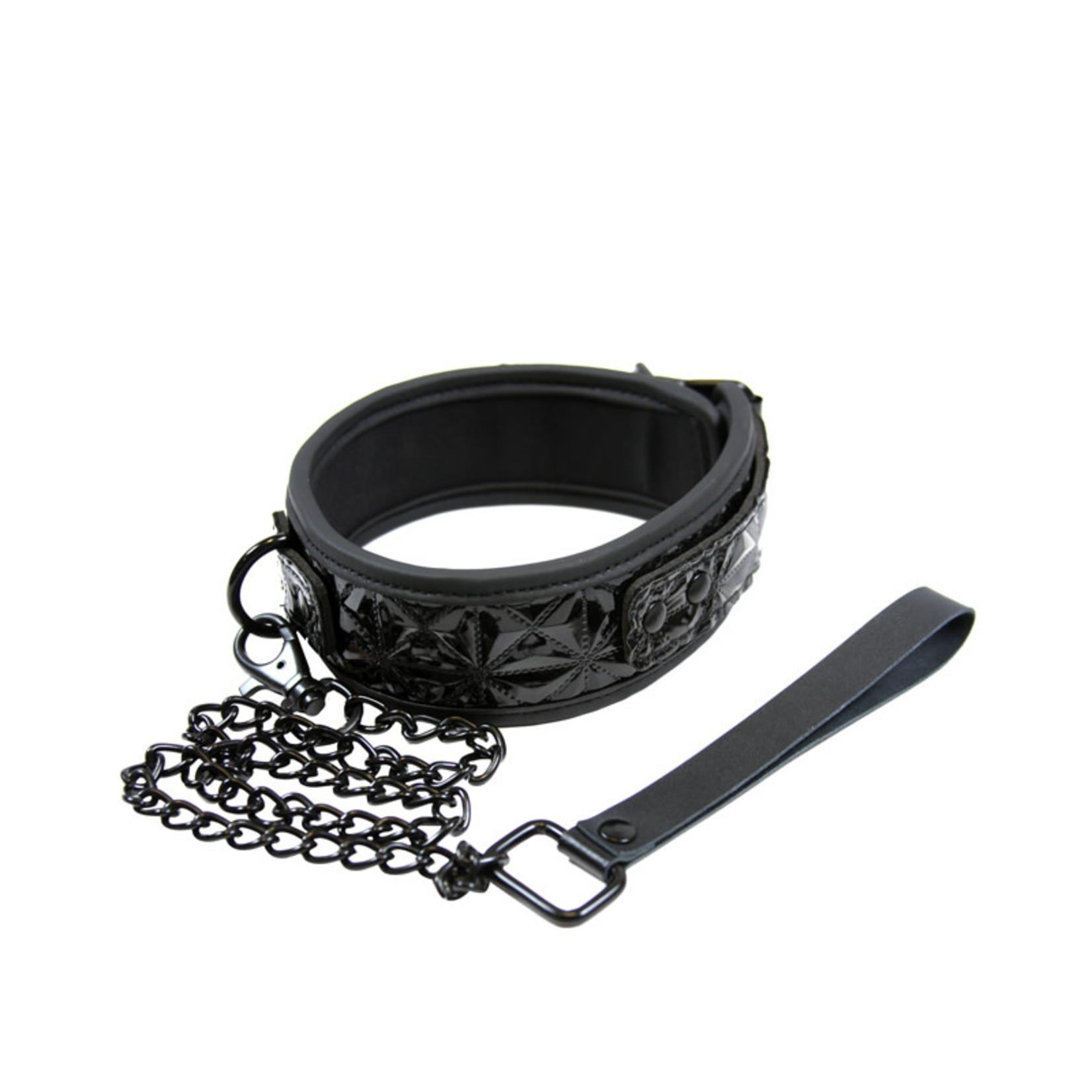 NS NOVELTIES SINFUL COLLAR AND LEASH - BLACK