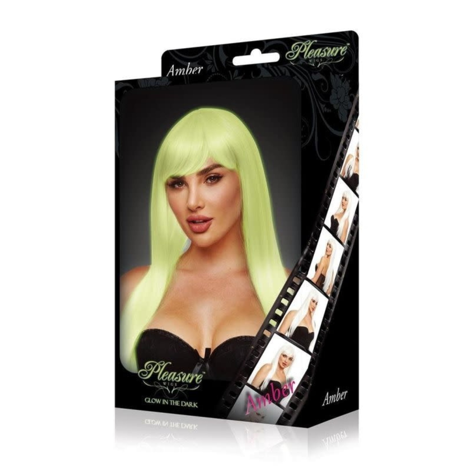 PLEASURE WIGS AMBER GLOW IN THE DARK WIG