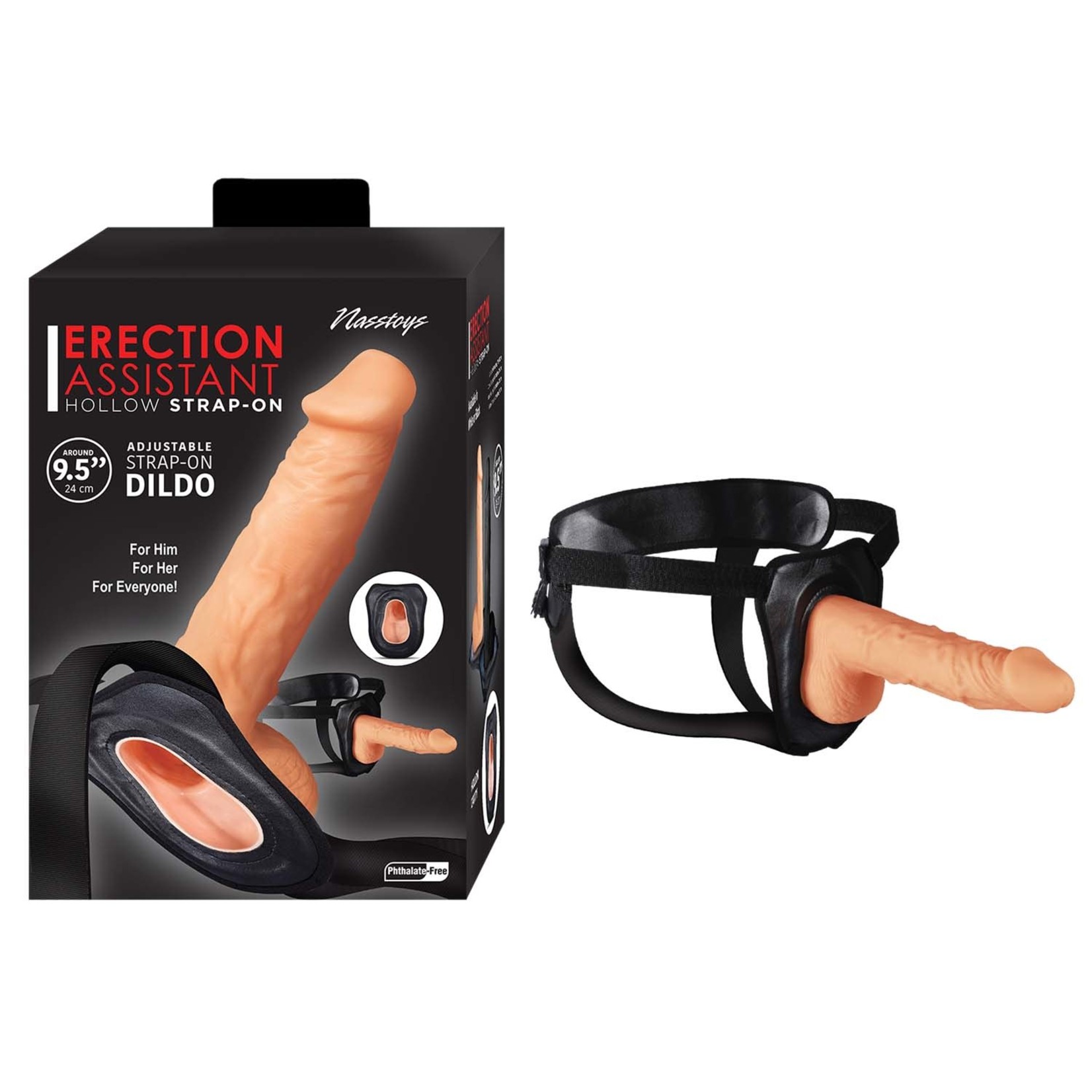 ERECTION ASSISTANT HOLLOW STRAP-ON 9.5 INCH
