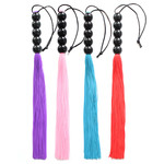 SILICONE WHIP WITH BEAD HANDLE PINK