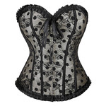 POLKA DOT LACE AND SATIN CORSET LARGE