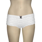 WHITE RUFFLE PANTY O/S