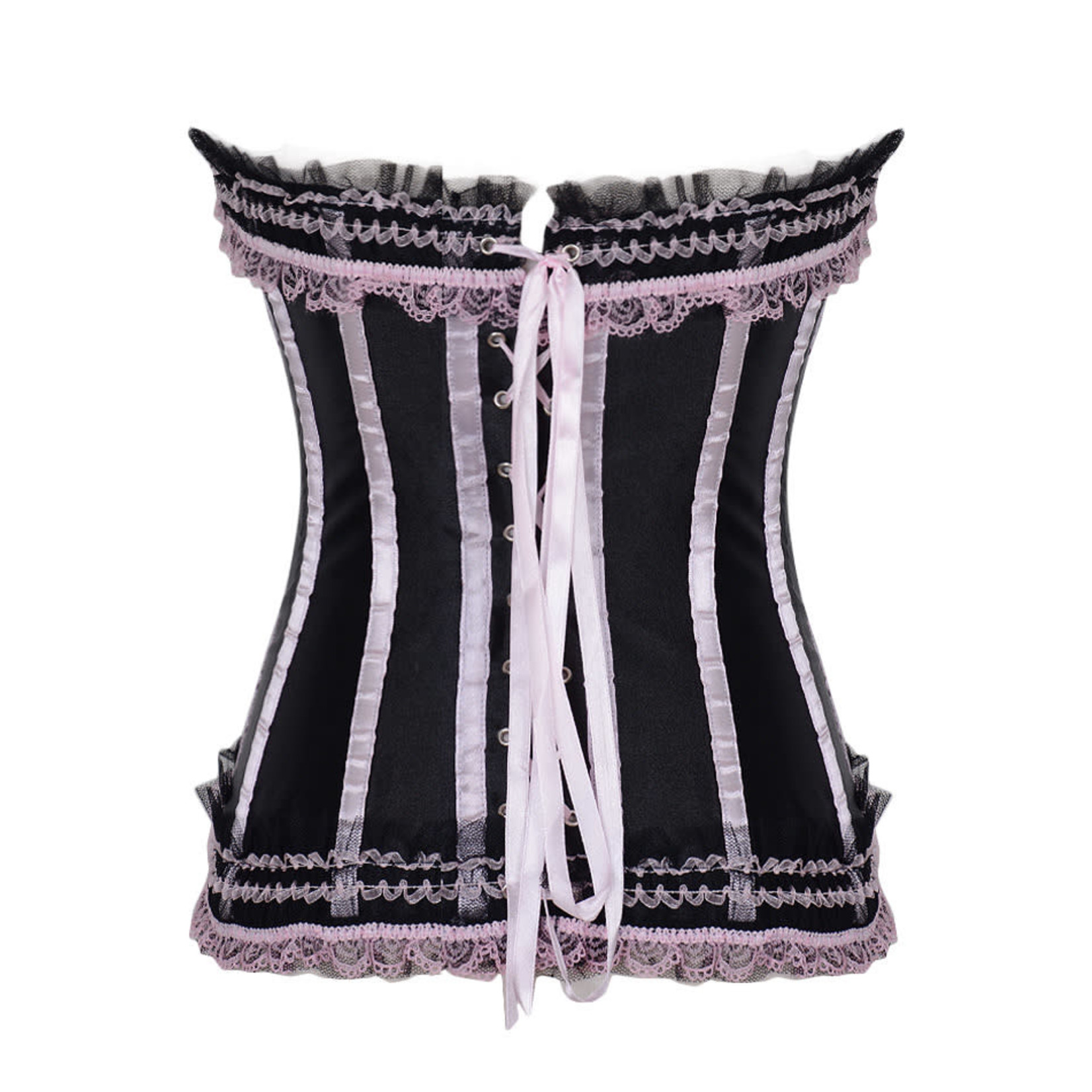 LACE UP CORSET WITH THONG MEDIUM