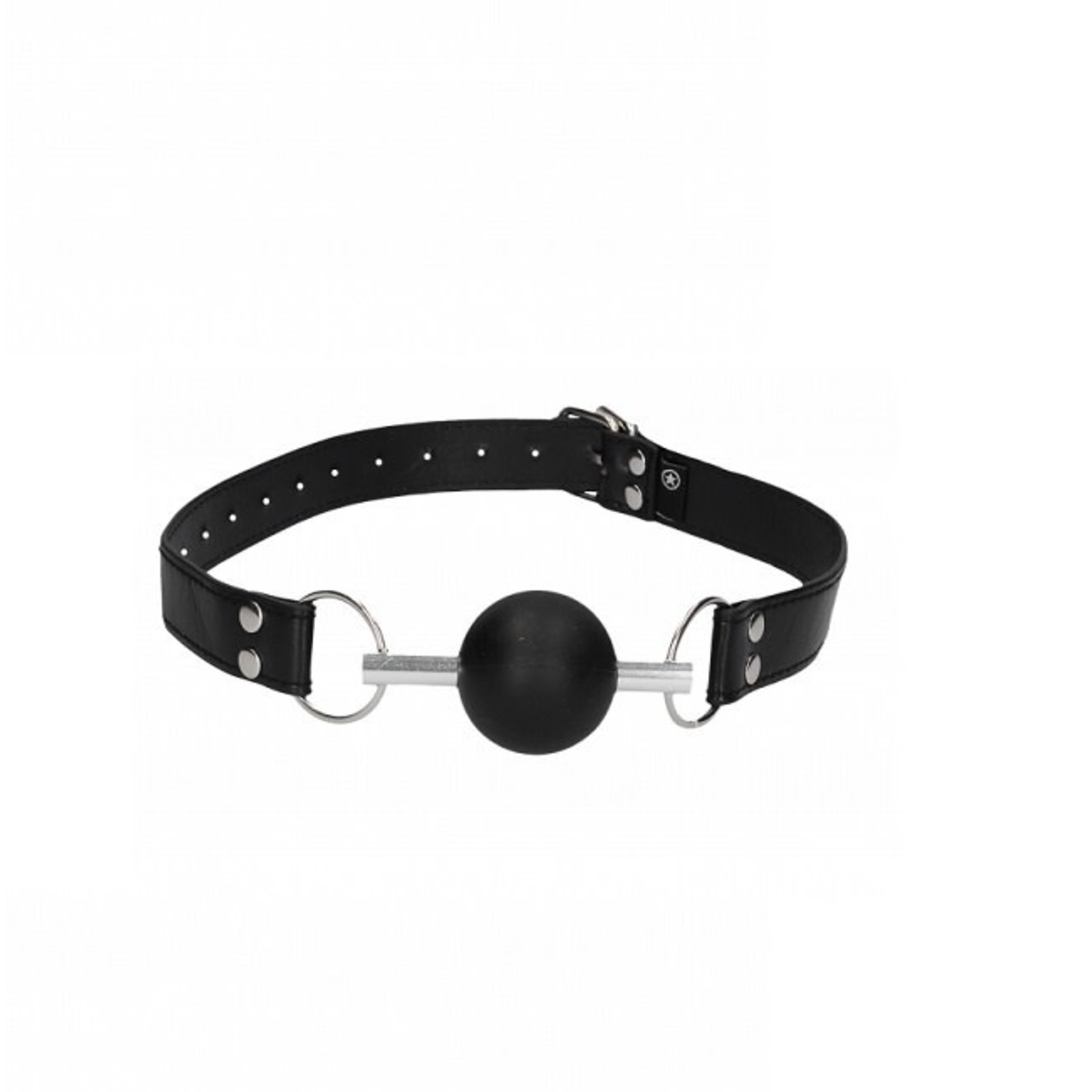 OUCH BLACK & WHITE SOLID BALL GAG