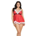 COQUETTE COQUETTE - BABYDOLL & G-STRING - RED - OSXL