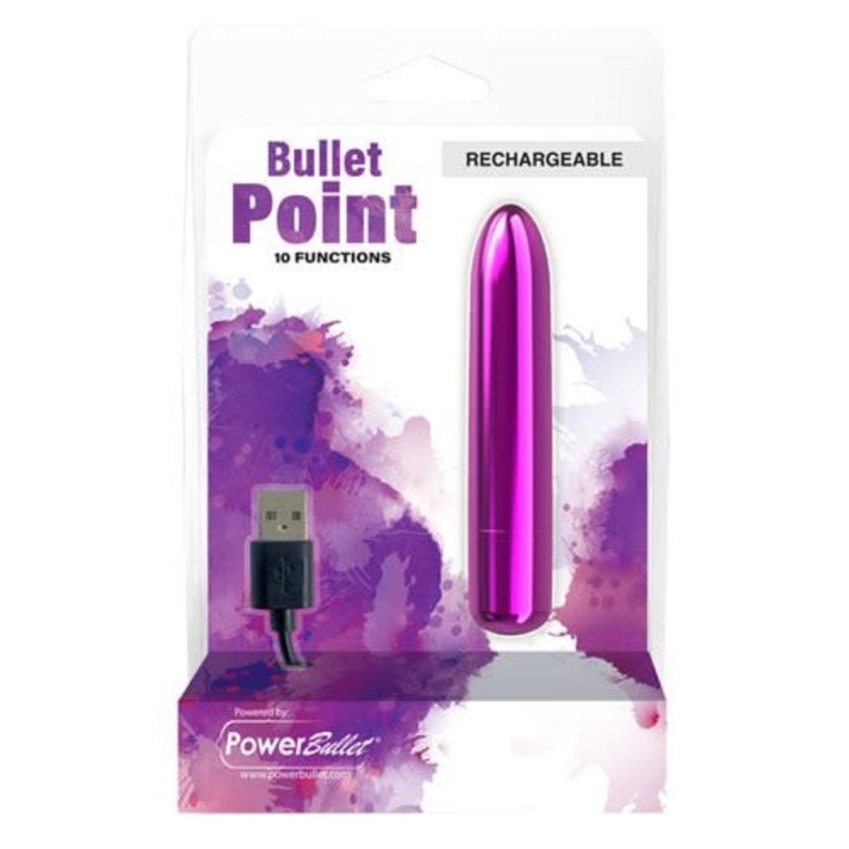 BULLET POINT 10 FUNCTION RECHARGEABLE VIBE - PURPLE