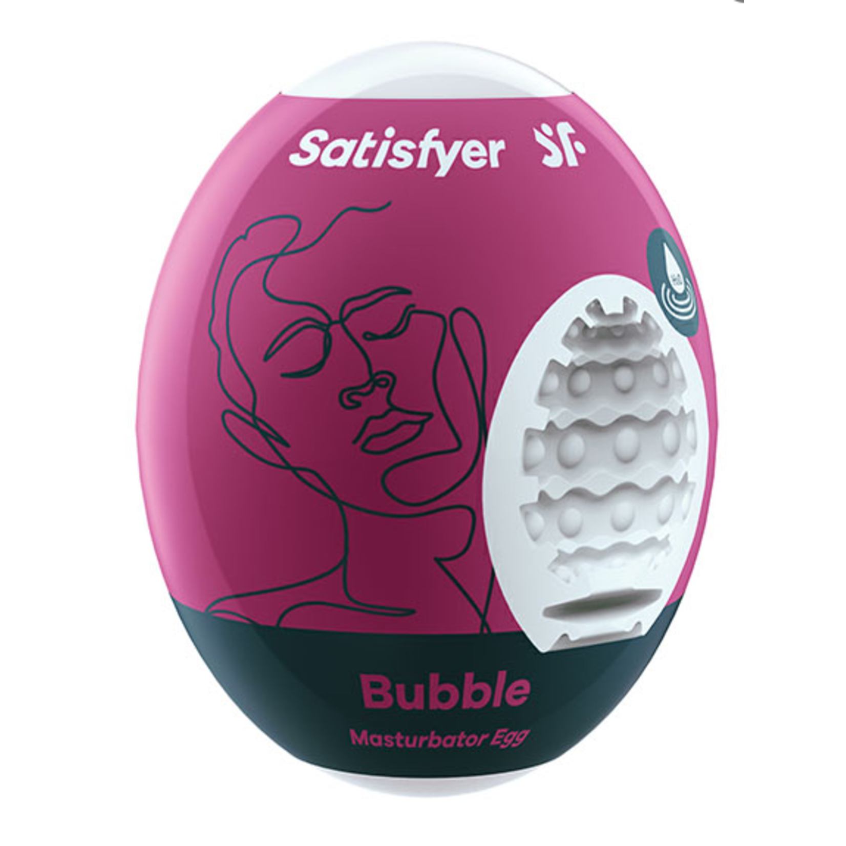SATISFYER SATISFYER - MASTURBATOR EGG SINGLE - (BUBBLE) VIOLET