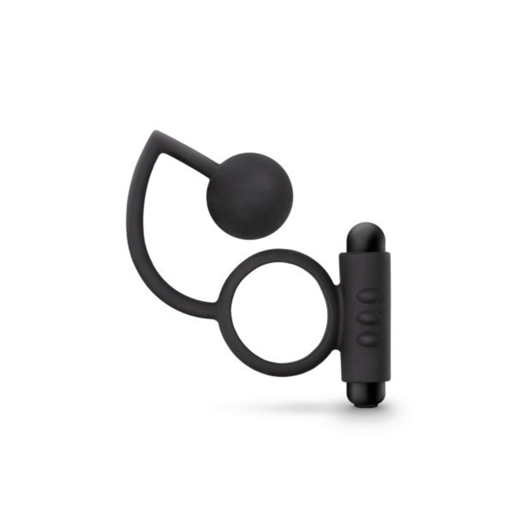 BLUSH BLUSH - ANAL ADVENTURES PLATINUM - SILICONE ANAL BALL W VIBRATING C-RING - BLACK