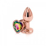 SATISFYER NS - REAR ASSETS - ROSE GOLD HEART - MEDIUM - RAINBOW