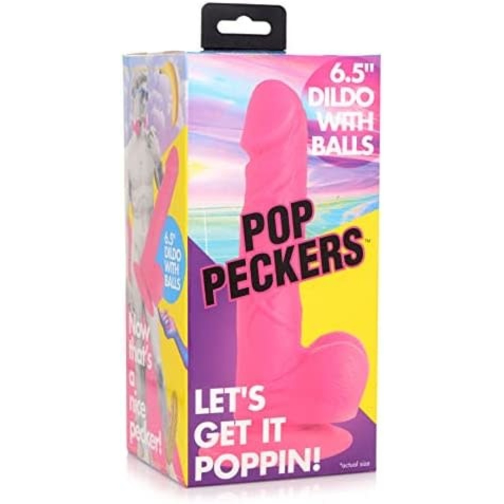 XR BRANDS POP PECKERS 6.5 INCH BALLSY DILDO