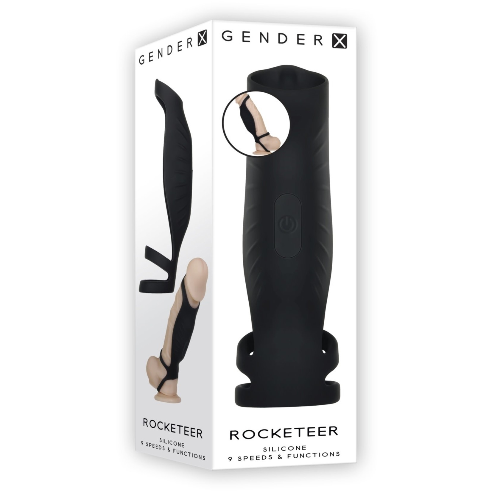 EVOLVED SILICONE RECHARGEABLE ROCKETEER BLACK