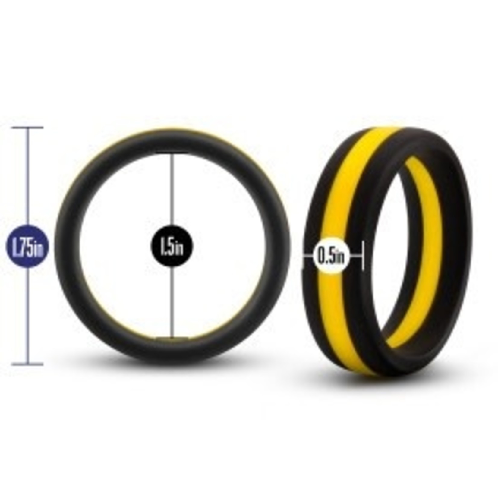 BLUSH BLUSH - PERFORMANCE - SILICONE GO PRO COCK RING - BLACK/GOLD/BLACK