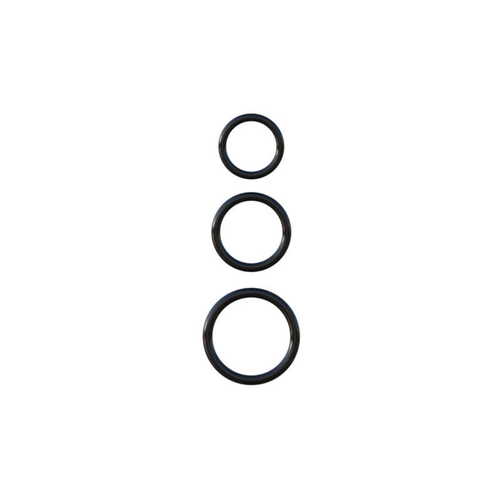 PIPEDREAM FCR - SILICONE 3-RING STAMINA SET - BLACK