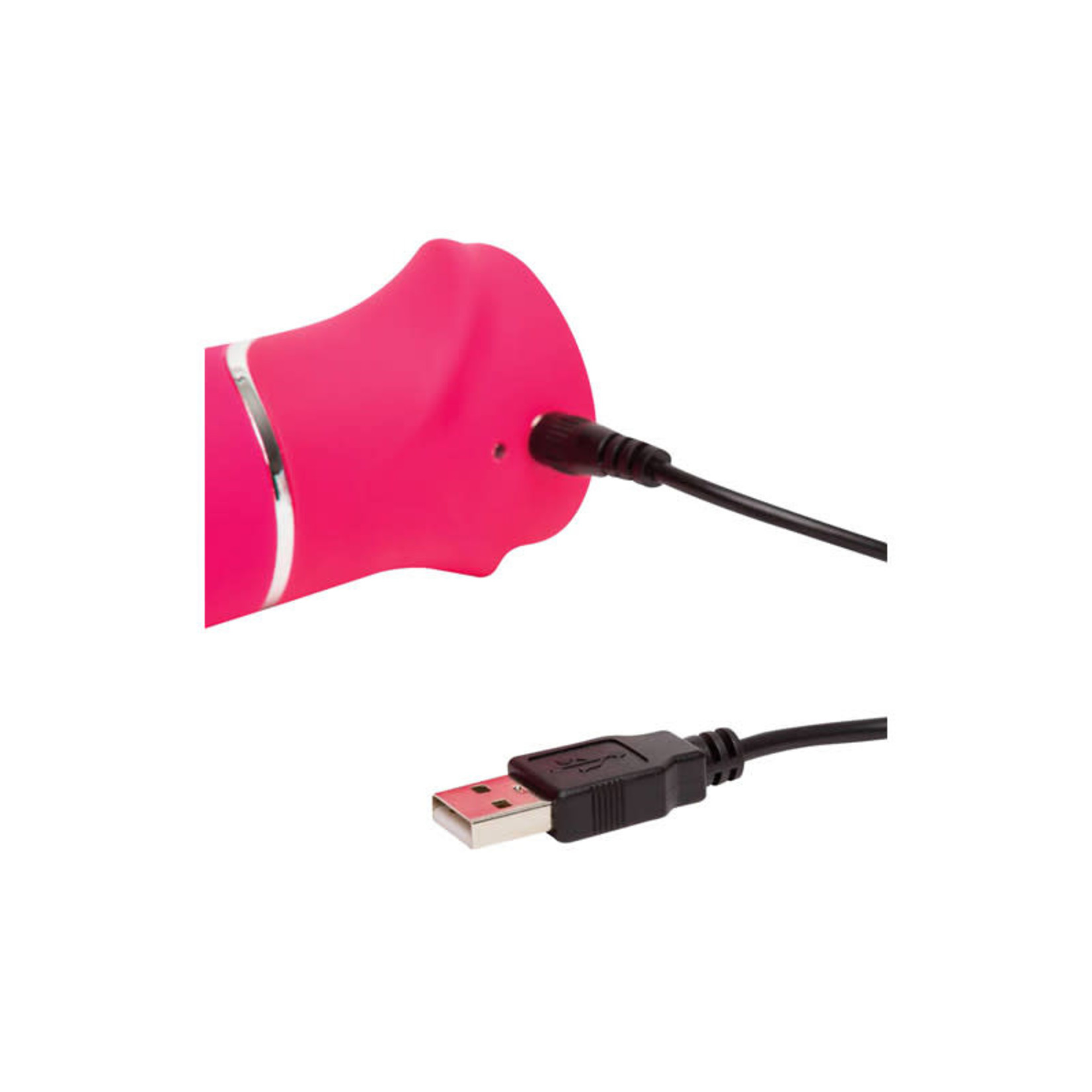 HAPPY RABBIT - THRUSTING VIBRATOR - PINK