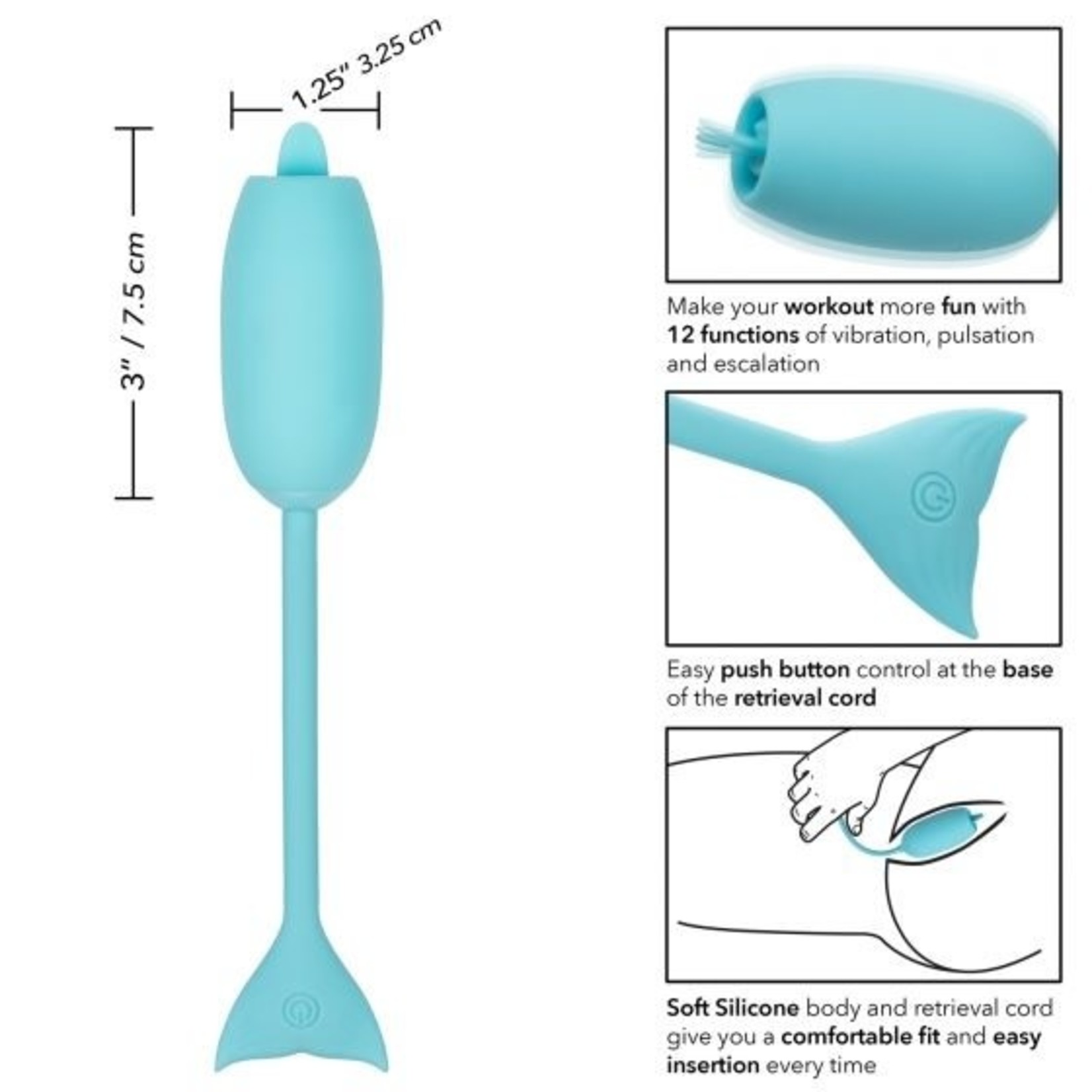 CALEXOTICS RECHARGEABLE KEGEL TEASER - BLUE