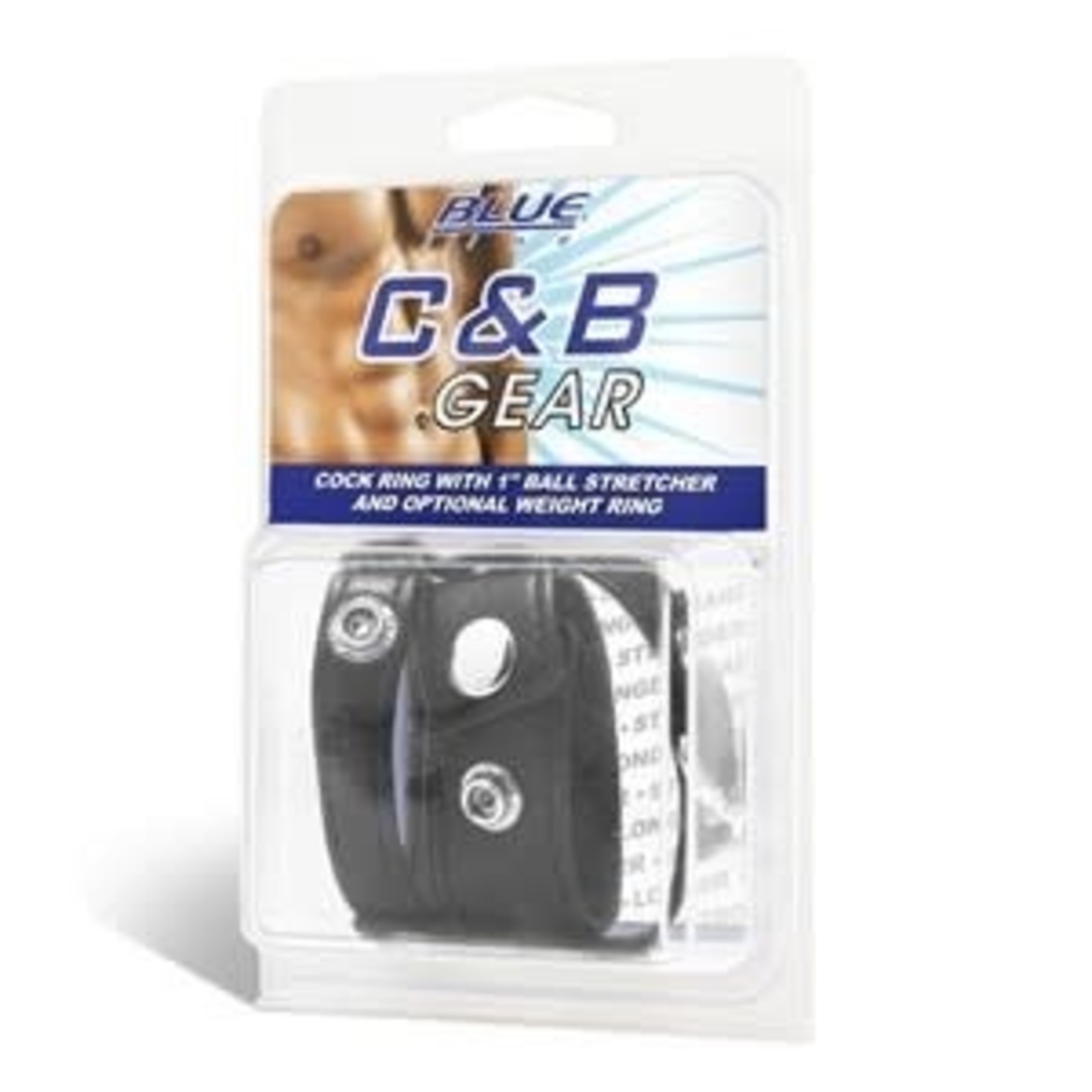 BLUE LINE COCK RING WITH 1" BALL STRETCHER