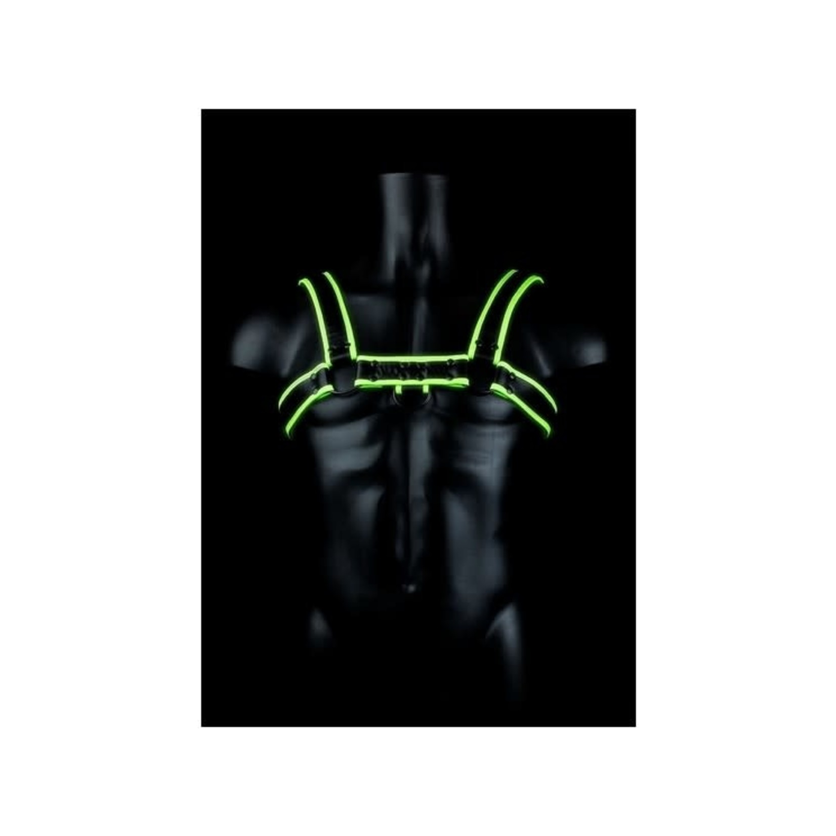 OUCH OUCH! GLOW IN THE DARK BULLDOG HARNESS L/XL