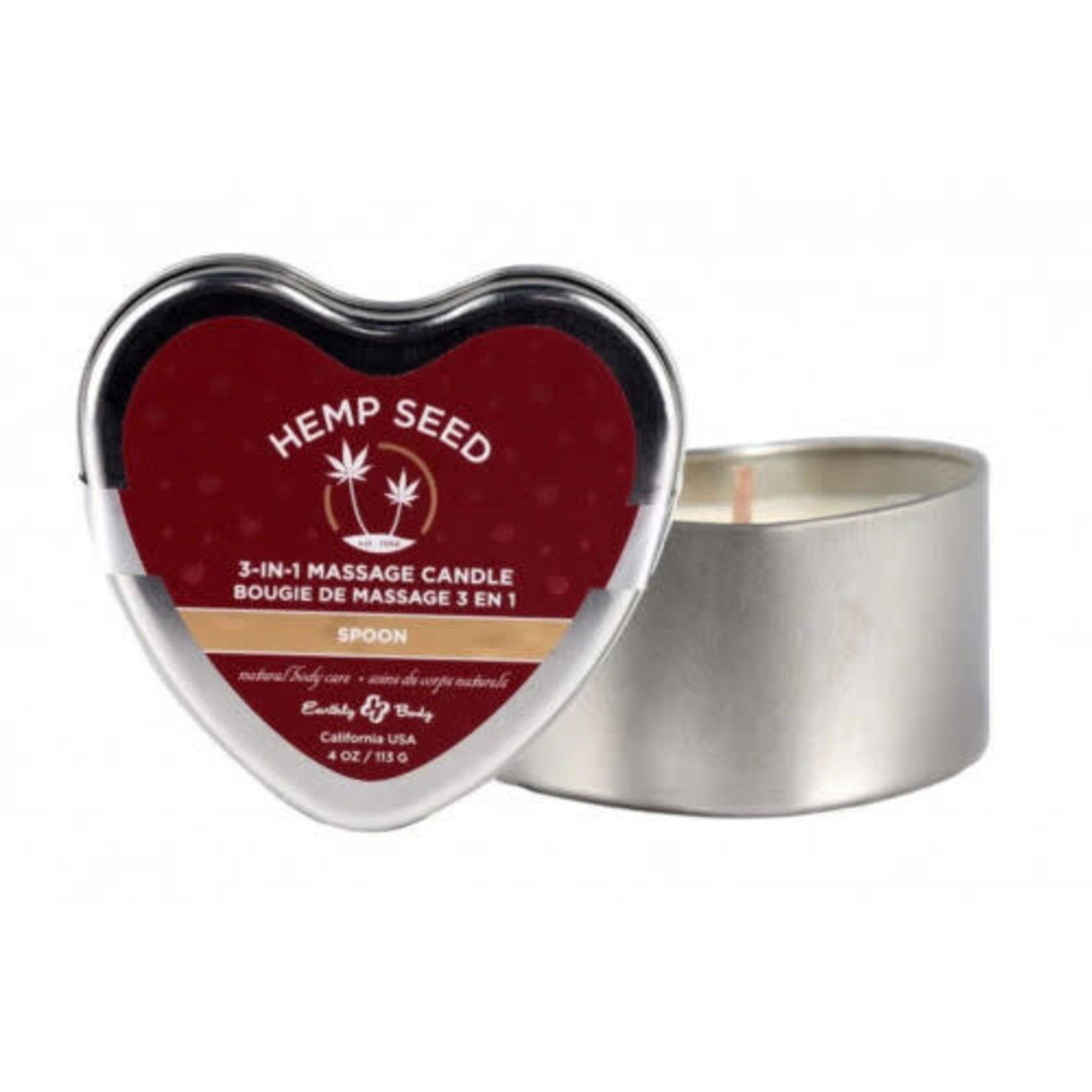 EARTHLY BODY EARTHLY BODY - 3-IN-1 MASSAGE CANDLE 4OZ/113G IN SPOON