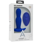 DOC JOHNSON A-PLAY - EXPANDER - RECHARGEABLE SILICONE ANAL PLUG WITH REMOTE - ROYAL BLUE
