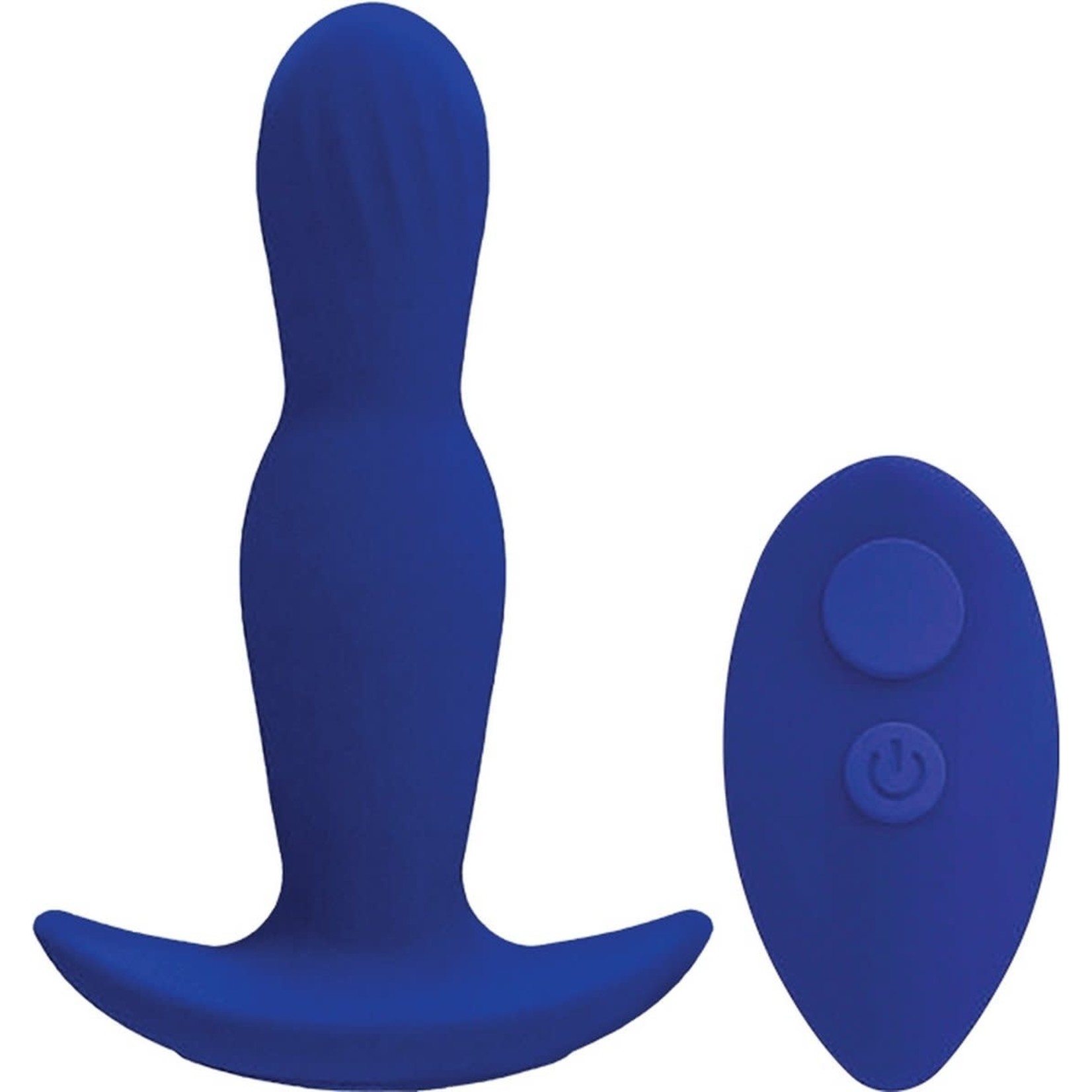 DOC JOHNSON A-PLAY - EXPANDER - RECHARGEABLE SILICONE ANAL PLUG WITH REMOTE - ROYAL BLUE