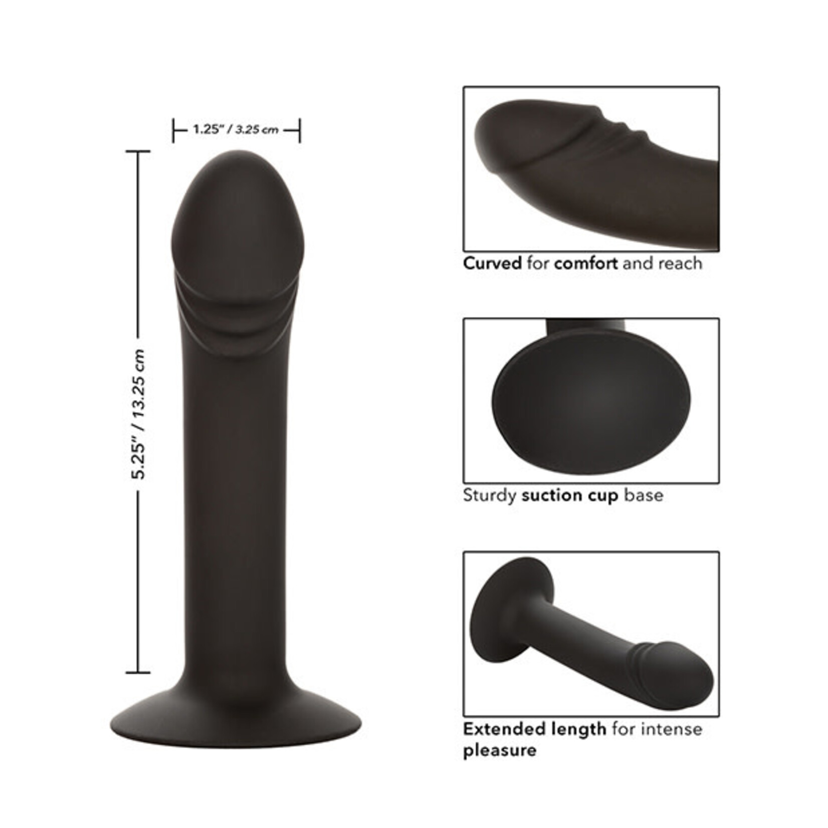 CALEXOTICS SILICONE CURVED ANAL STUD