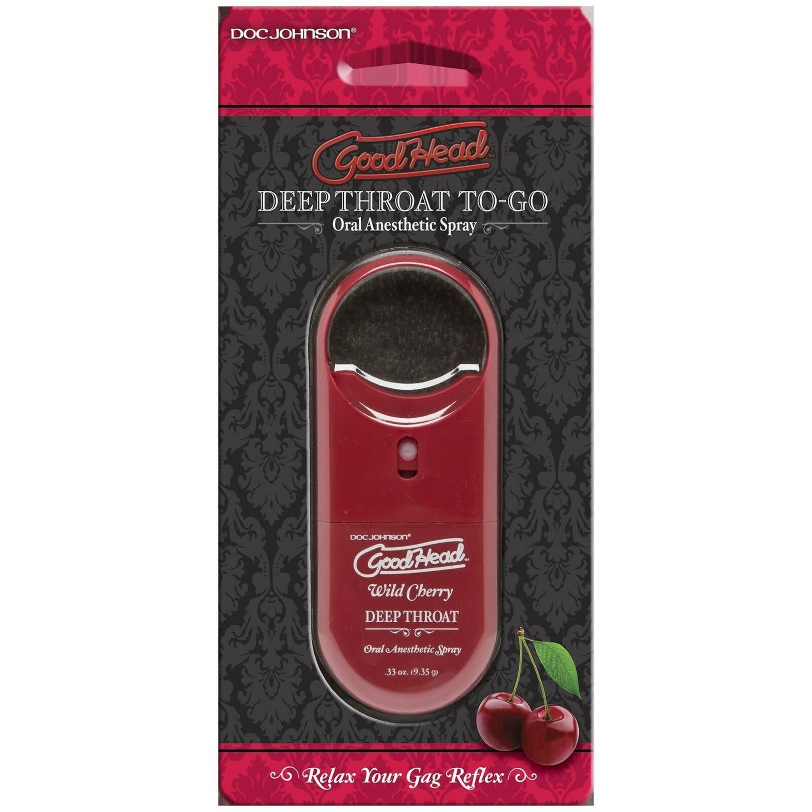 DOC JOHNSON GOODHEAD - DEEP THROAT SPRAY TO-GO - WILD CHERRY (.30 FL.OZ.)