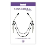 SINCERELY BLACK JEWELED NIPPLE CLIPS