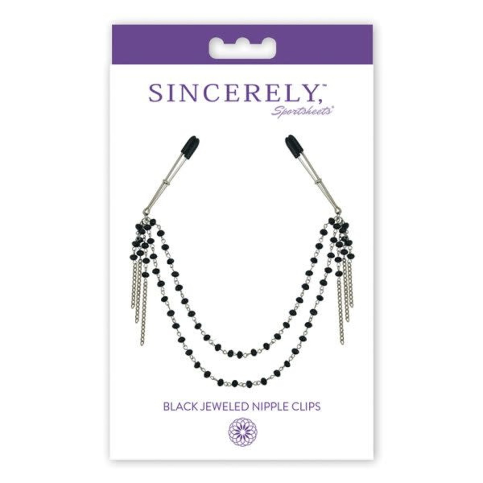 SINCERELY BLACK JEWELED NIPPLE CLIPS