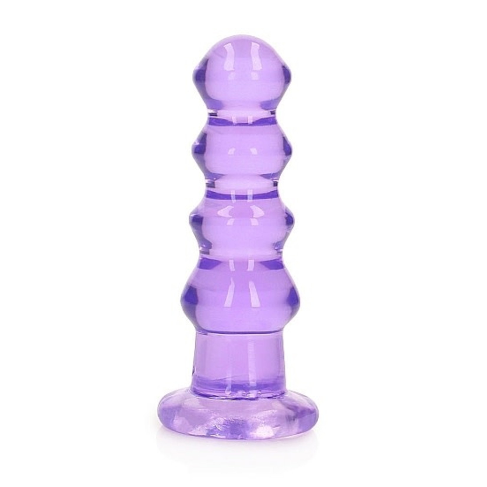 SHOTS REALROCK CRYSTAL CLEAR JELLY 5.5 INCH CURVY DILDO