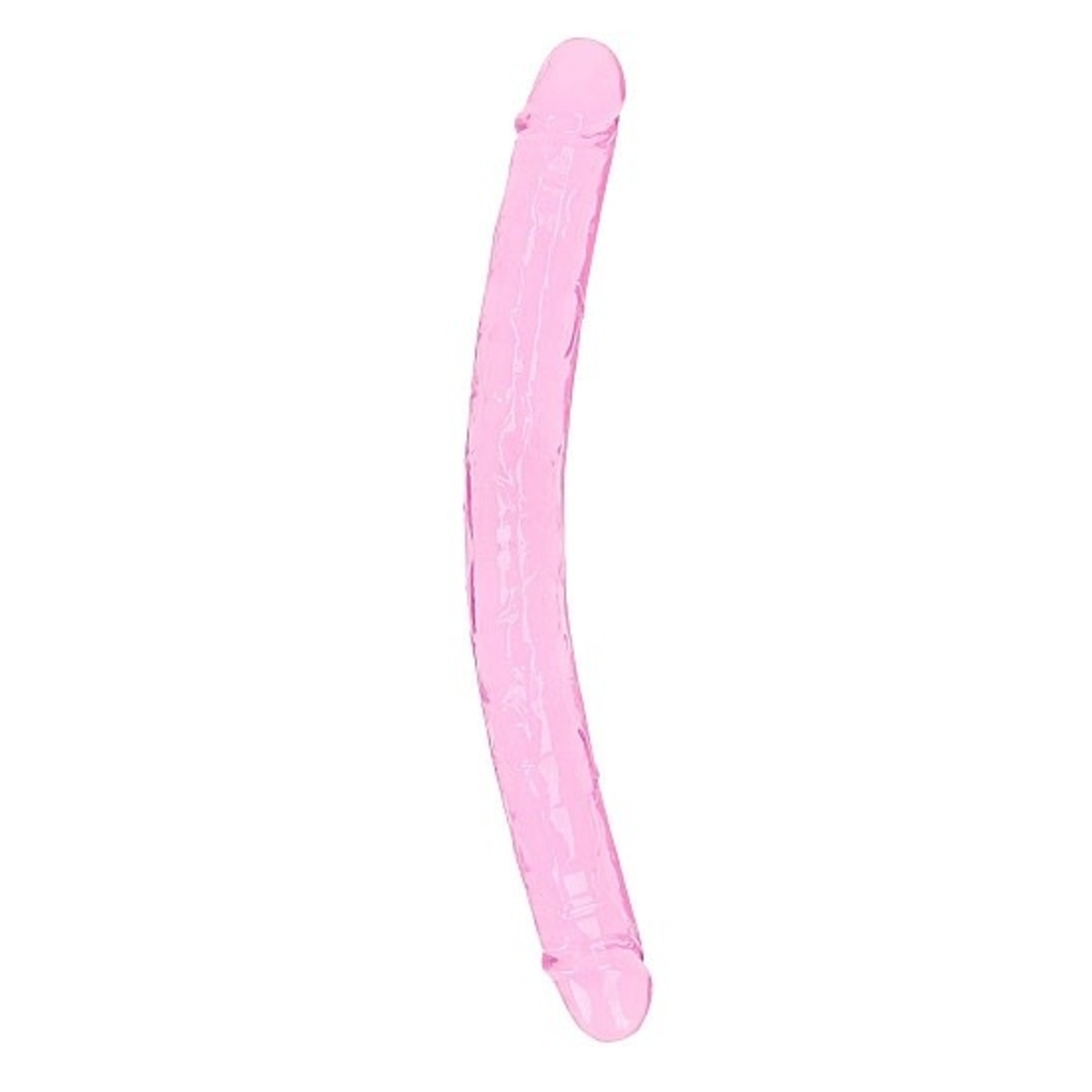 SHOTS REALROCK CRYSTAL CLEAR JELLY 18 INCH DOUBLE DILDO