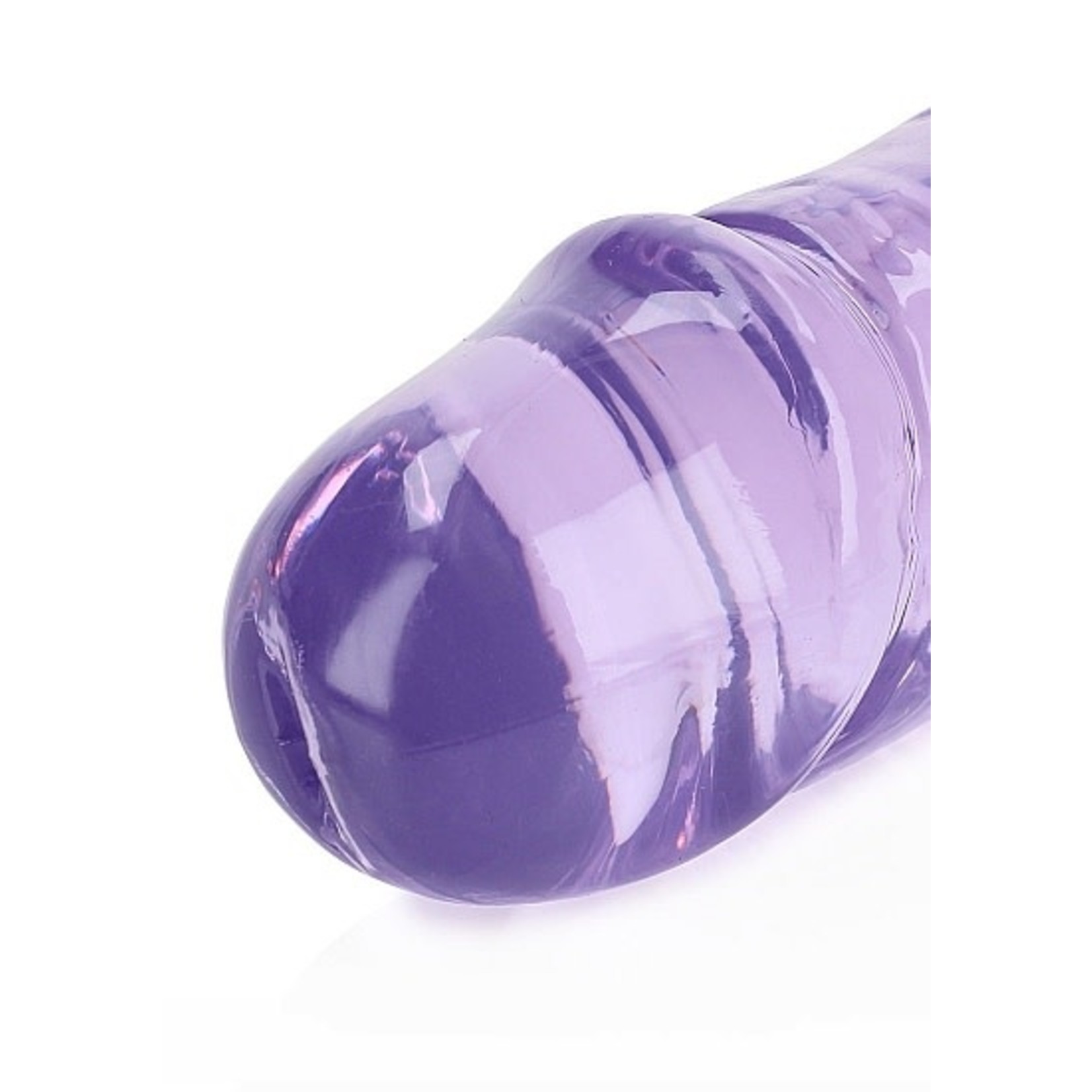 SHOTS REALROCK CRYSTAL CLEAR JELLY 13 INCH DOUBLE DILDO