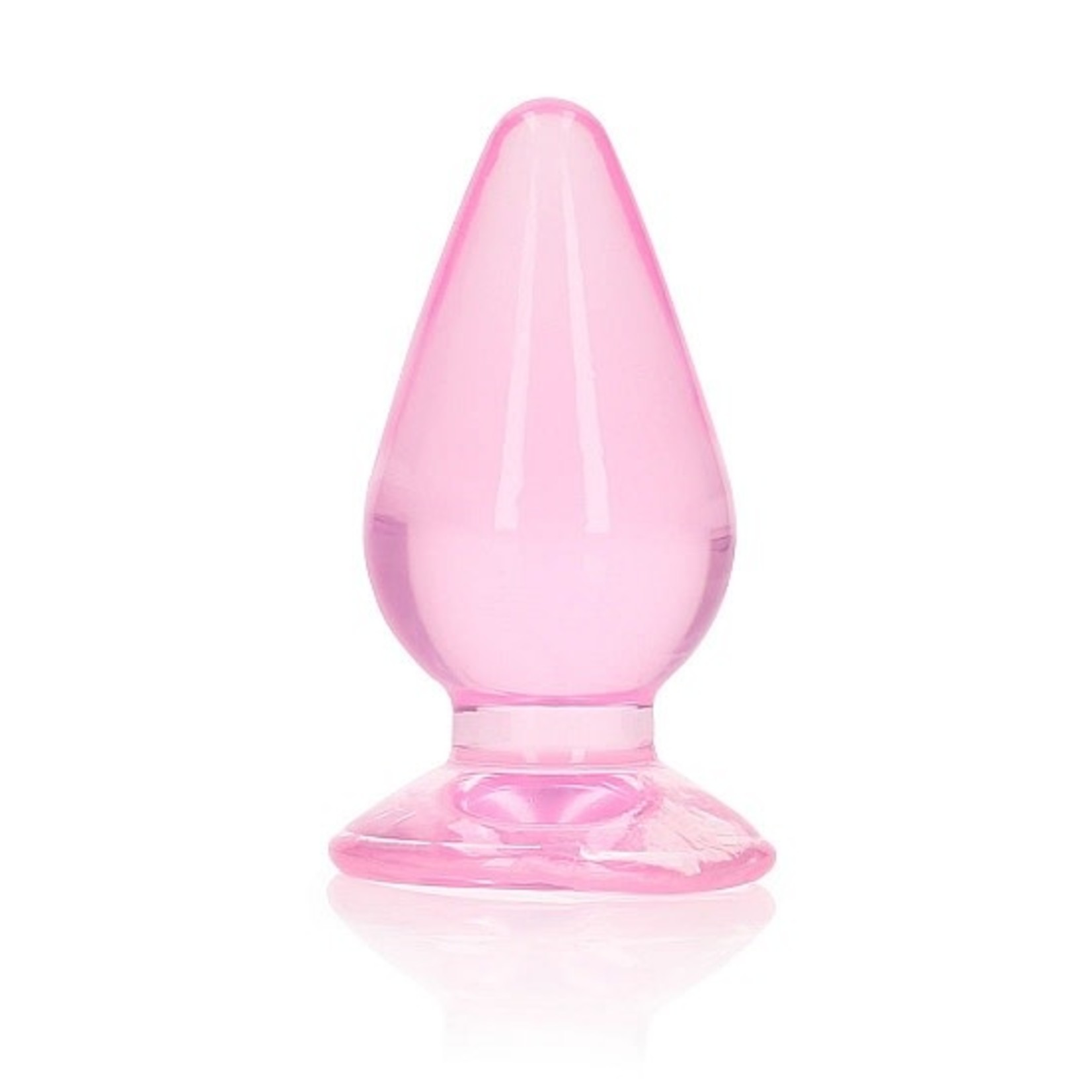 SHOTS REALROCK CRYSTAL CLEAR JELLY 3.5 INCH BUTT PLUG