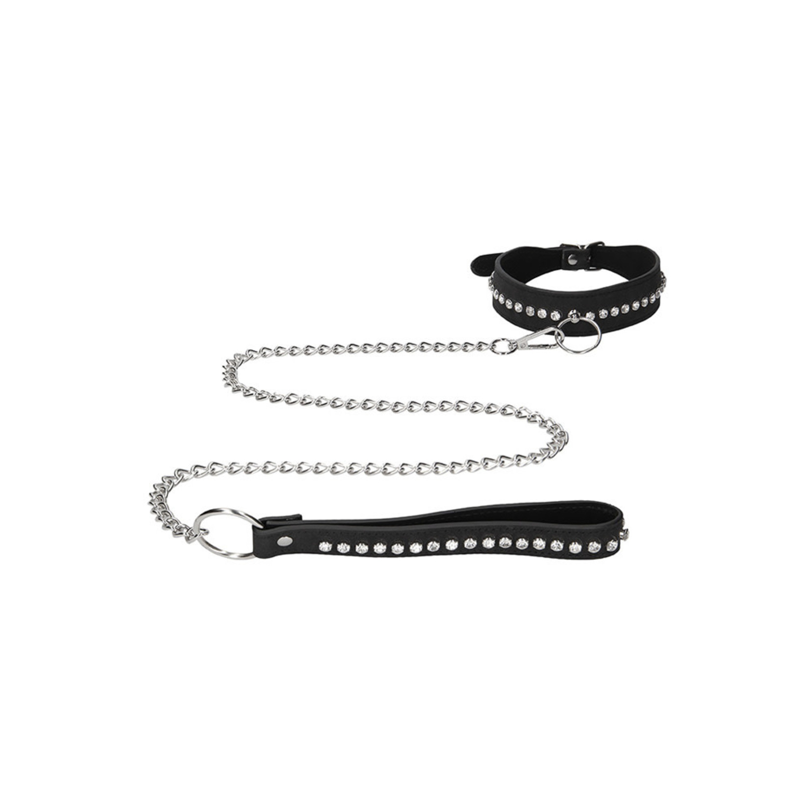 OUCH OUCH! DIAMOND STUDDED COLLAR WITH LEASH