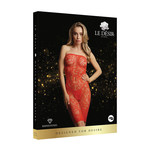 LE DESIR LINGERIE LE DESIR RED STAR RHINESTONE DRESS OS