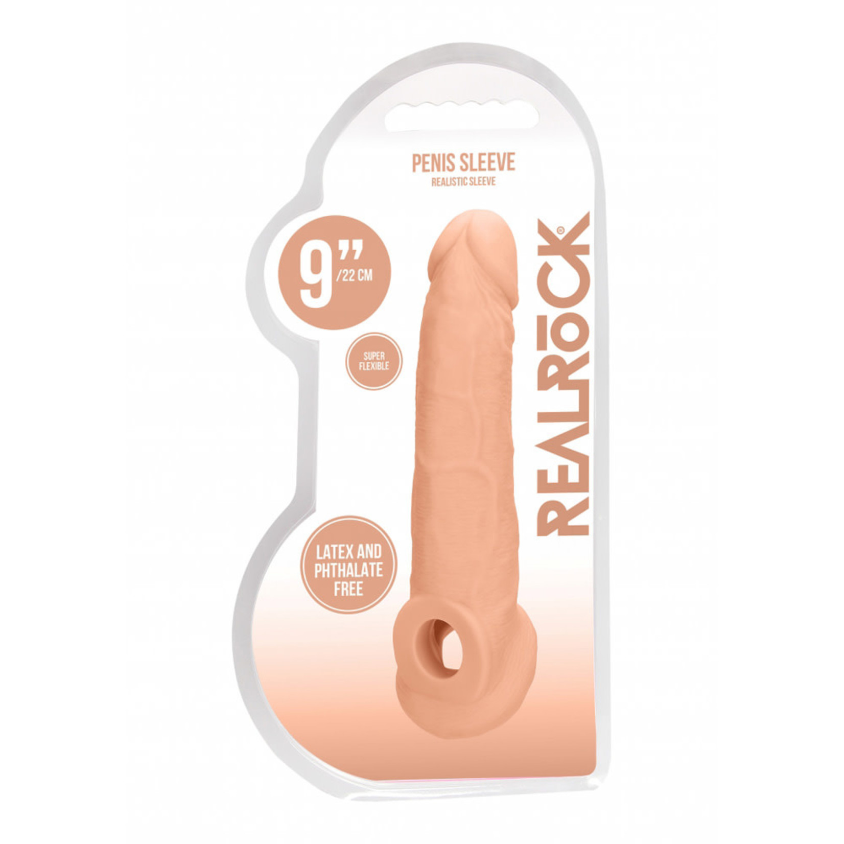 SHOTS REALROCK PENIS SLEEVE 9 INCH EXTENDER