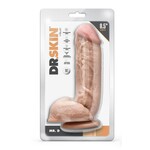 DR. SKIN BLUSH - DR. SKIN - MR. D - 8.5 INCH DILDO WITH BALLS - BEIGE