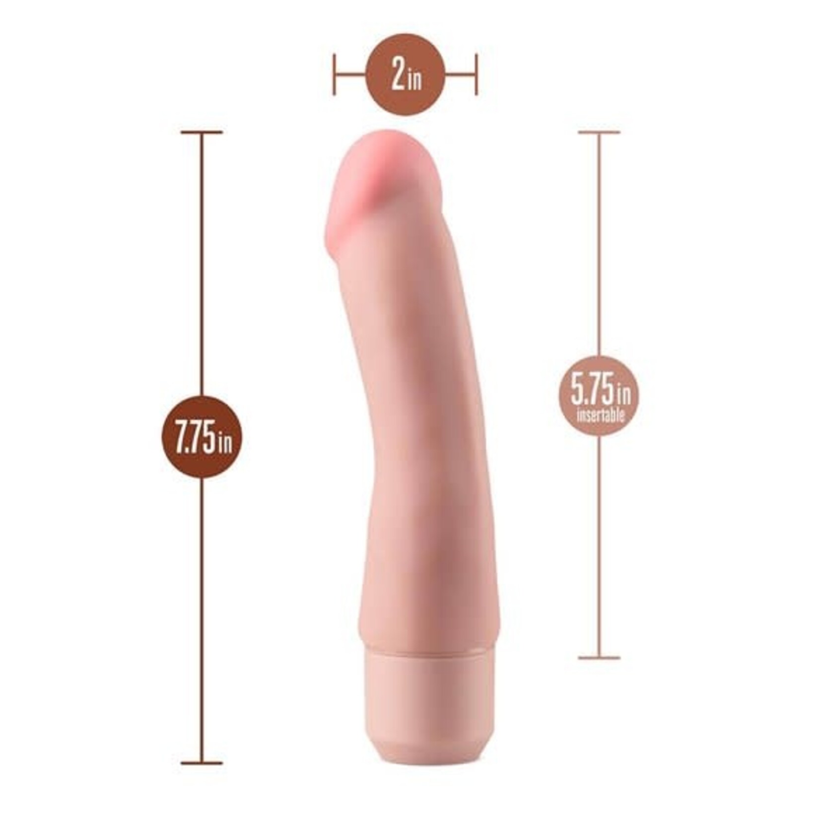 DR. SKIN BLUSH - DR. SKIN SILICONE - DR. STEVE - 7 INCH VIBRATING DILDO - BEIGE