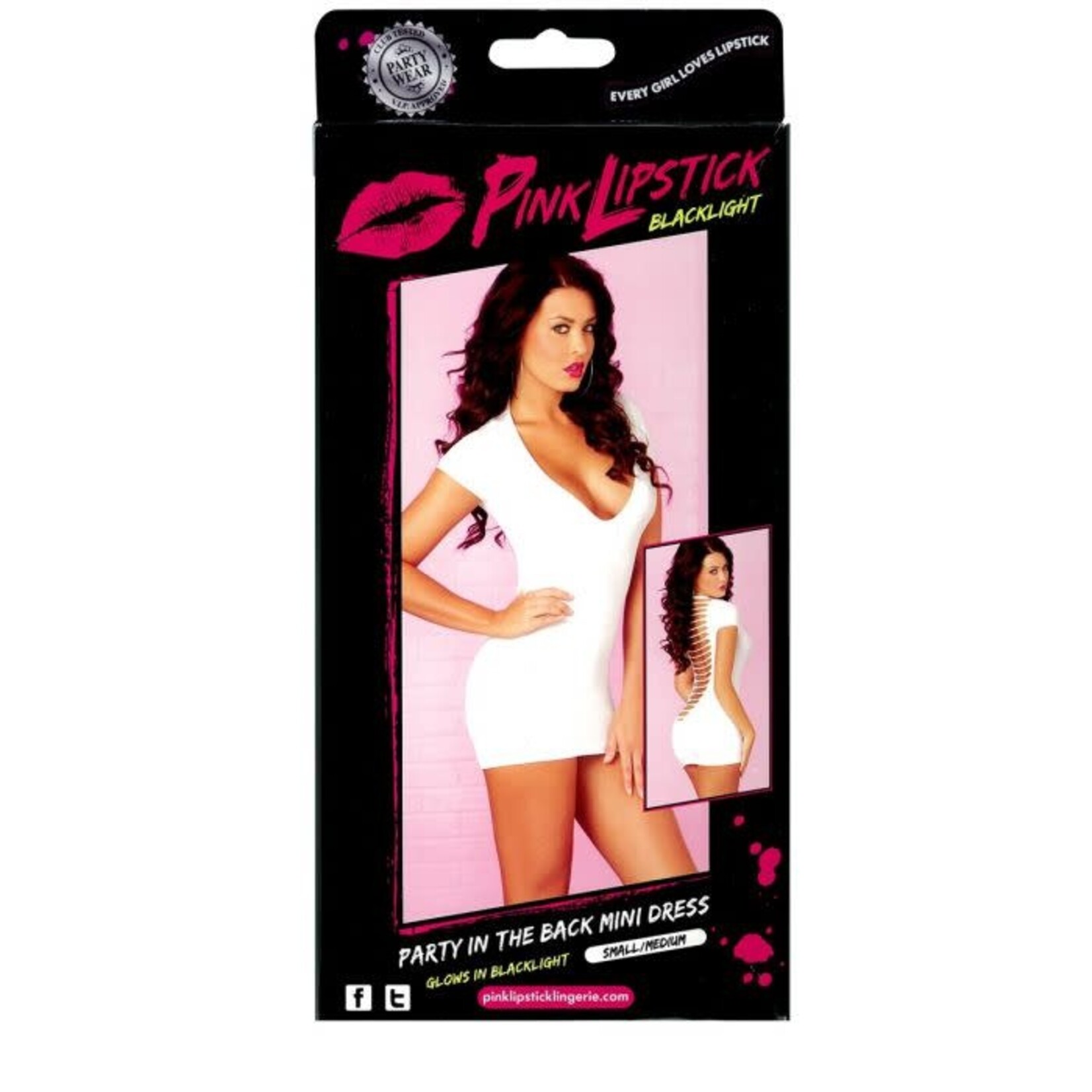 PINK LIPSTICK PINK LIPSTICK PARTY IN THE BACK MINI DRESS - WHITE - S/M