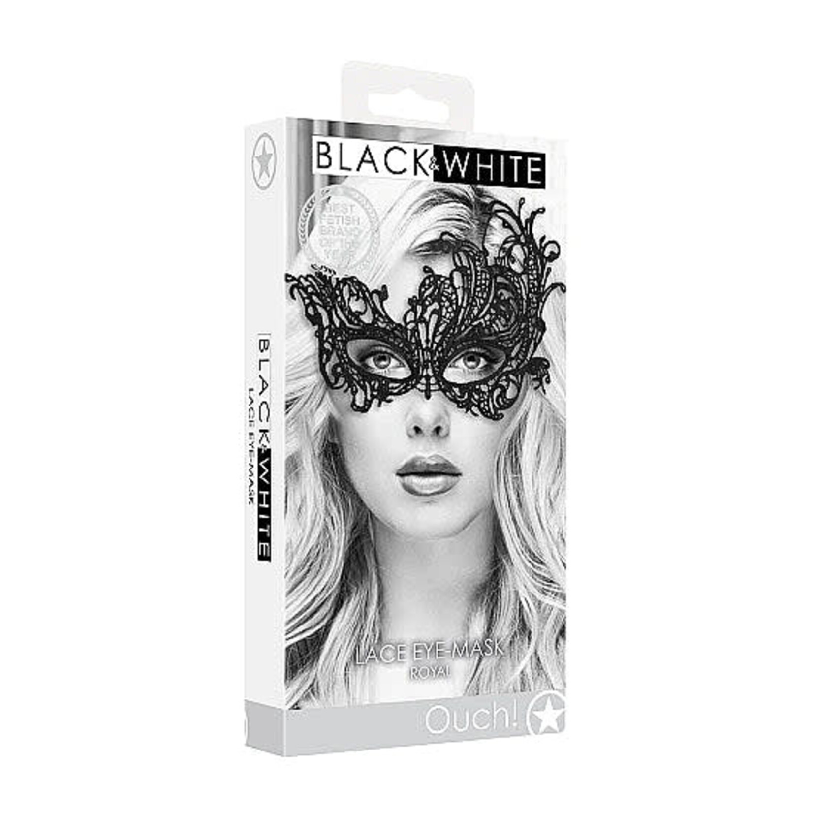 OUCH OUCH! BLACK & WHITE ROYAL LACE EYE MASK