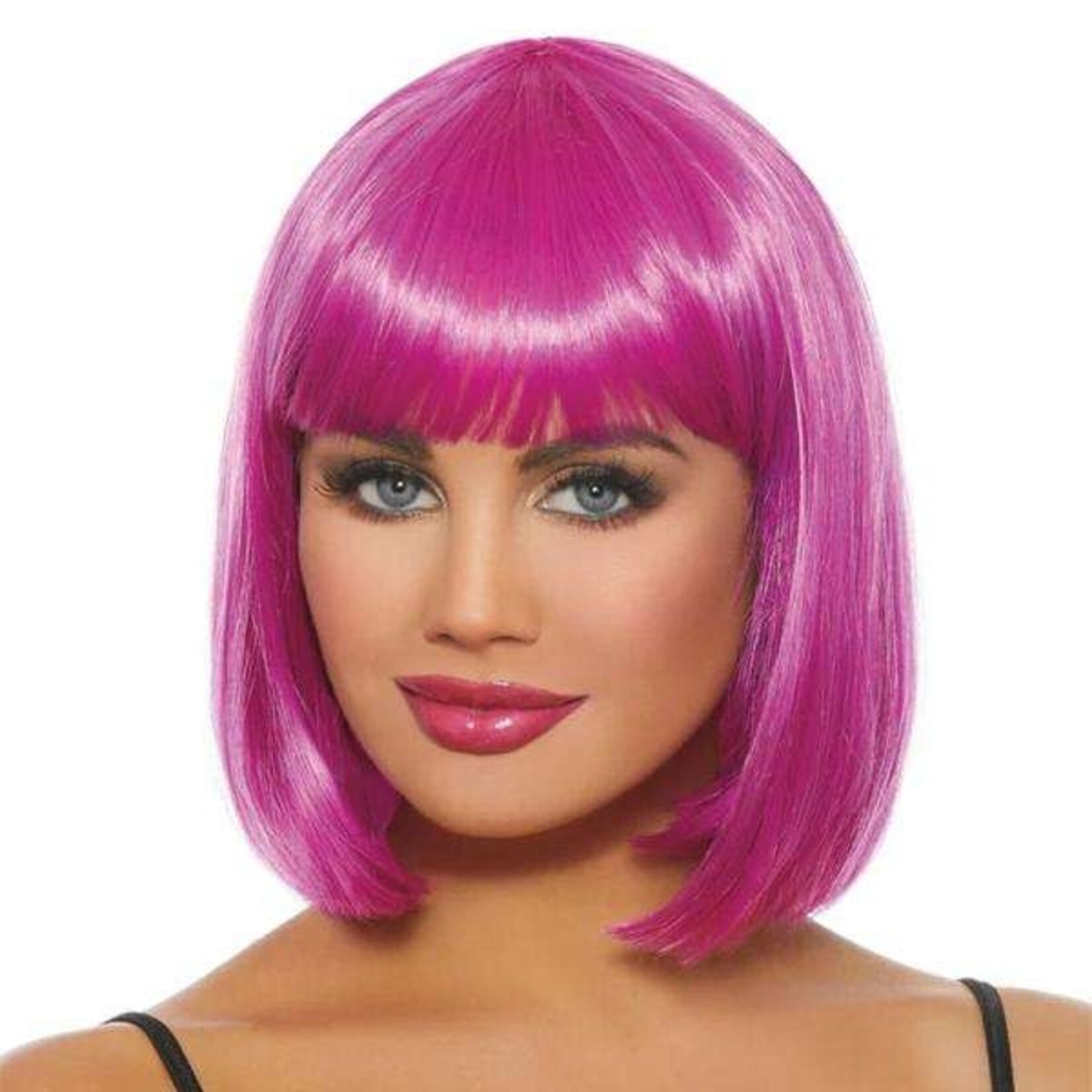 DREAMGIRL LINGERIE DREAMGIRL -  MID-LENGTH ADJUSTABLE BOB WIG MAGENTA O/S