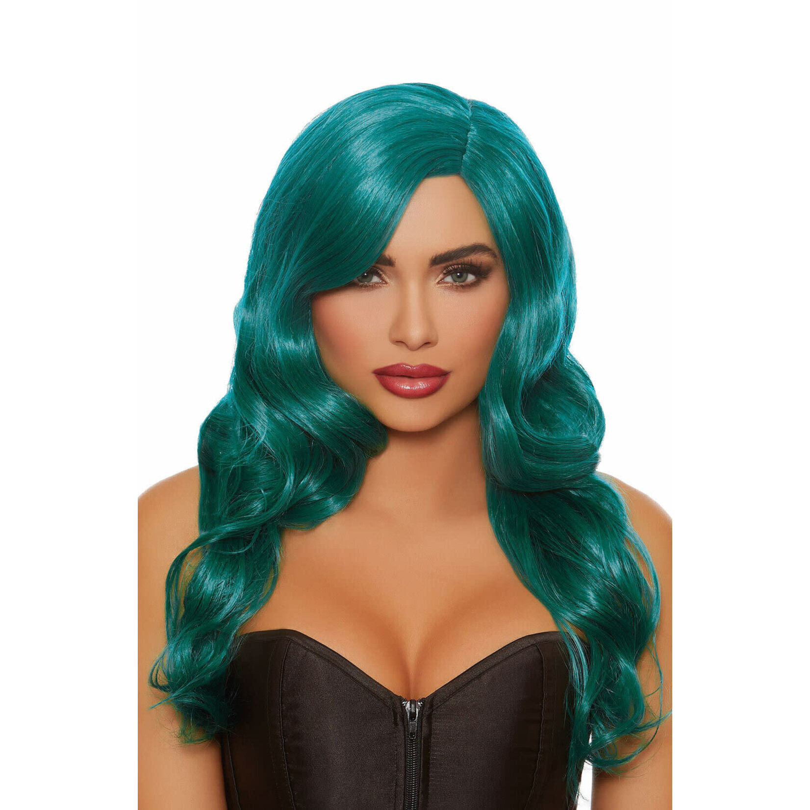 DREAMGIRL LINGERIE DREAMGIRL -  ADJUSTABLE LONG WAVY WIG TEAL O/S