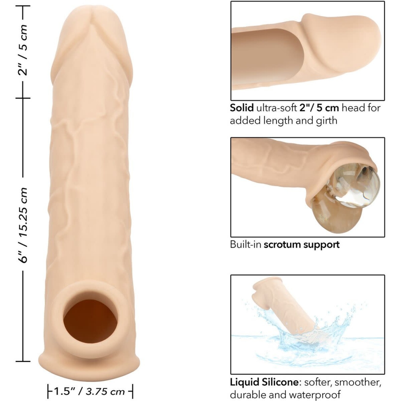 CALEXOTICS PERFORMANCE MAXX LIFE-LIKE EXTENSION 8" - IVORY