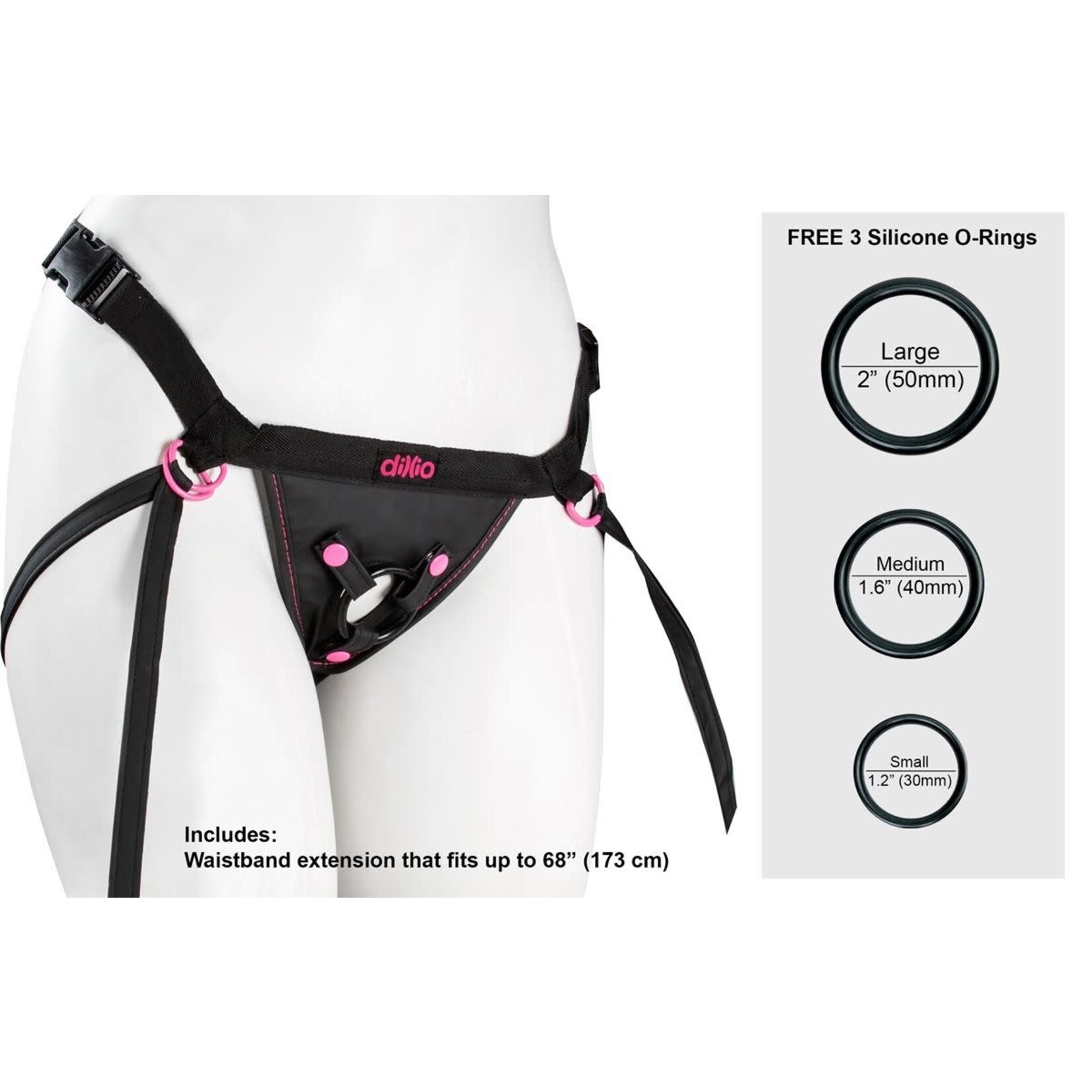 PIPEDREAM DILLIO PERFECT FIT HARNESS PINK