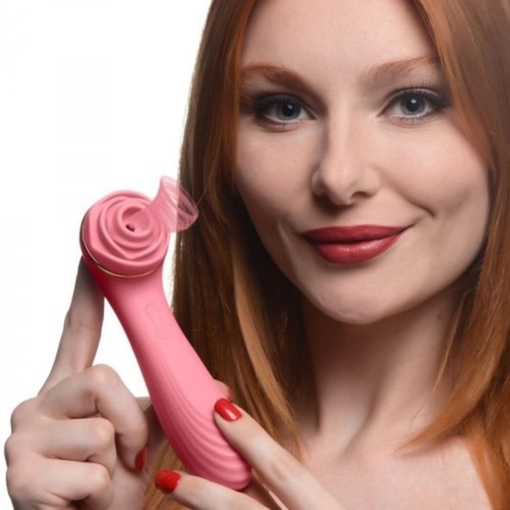 XR BRANDS BLOOMGASM PASSION PETALS 10X SILICONE SUCTION ROSE VIBRATOR - PINK